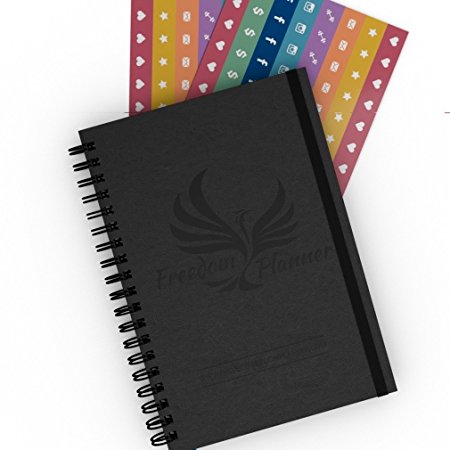 Freedom Planner 2018 - Best Day Planner Organizer for Happiness, Productivity & Financial Abundance – Gratitude & Goals Journal Guaranteed to Get You Organized Fast - Includes Free Bonus Stickers!