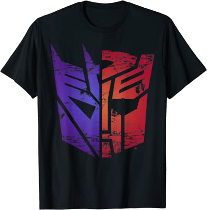 Transformers Decepticon Autobot Split Logo T-Shirt