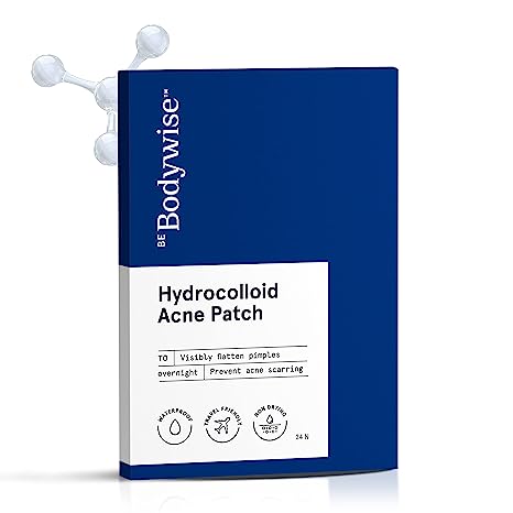 Be Bodywise Acne Pimple Patch for Women & Men (24 Dots | 3 Sizes) | Absorbs & Flattens Acne Overnight | Waterproof | Reduces Excess Oil, Shrinks Pimples & Clears Pores | For All Skin Type