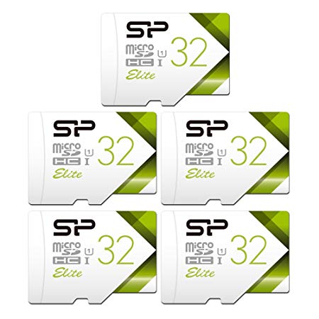 Silicon Power 32GB 5-Pack High Speed MicroSD Card with Adapter