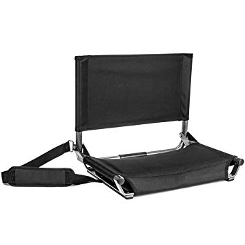 Cascade Mountain Tech Lightweight Folding Portable Stadium Seats Shoulder Strap