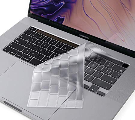 Premium Ultra Thin Keyboard Cover Skin Compatible MacBook Pro with Touch Bar 16-inch (Apple Model Number A2141, 2019 Release), US Keyboard Layout