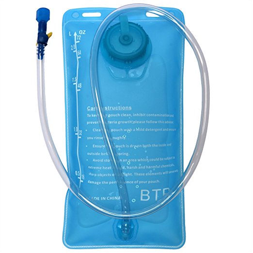 BTR Double Thick 2 Litre Hydration Pack Bladder - Suitable for Cycling, Hiking, Running, Camping, Walking. BPA Free