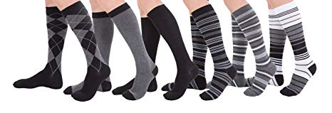 6 Pairs Women's Graduated Compression Trouser Socks 8-15mmHg