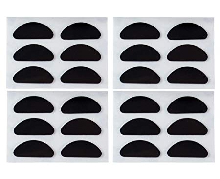 (12 Pair, Black) Gms Optical Adhesive Silicone Eyeglass Nose Pads