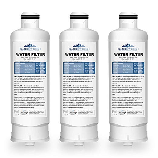 GLACIER FRESH DA97-17376B Water Filter for Samsung Refrigerator, Compatible with Samsung Water Filter DA97-17376B, DA97-08006C, HAF-QIN, HAF-QIN/EXP, rf23m8070sr (3 Packs)