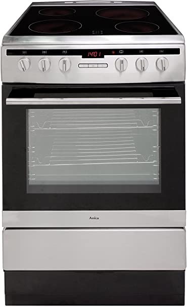 Amica 608CE2TAXX Freestanding Ceramic Top Cooker 60 cm Stainless Steel