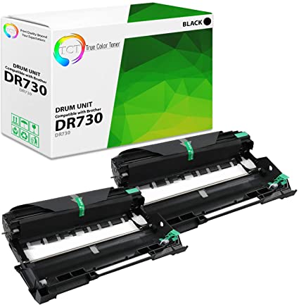 TCT Premium Compatible Drum Unit Replacement for Brother DR-730 DR730 Black Works with Brother MFC-L2750DW L2750DWXL, HL-L2370DW L2370DWXL Printers (12,000 Pages) - 2 Pack