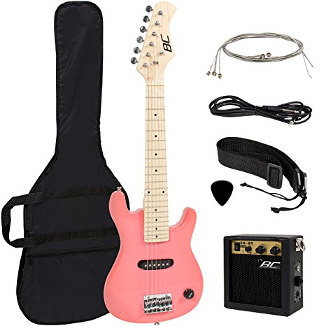 30" Kids Pink Electric Guitar with Amp & Much More Guitar Combo Accessory Kit