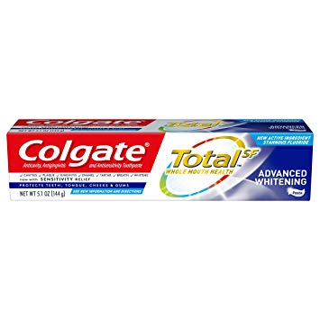 Colgate Total Whitening Toothpaste, Advanced Whitening, 5.1 Ounce