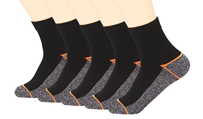 Copper Antibacterial Athletic Socks for Men and Women-Moisture Wicking, Nonslip Cushion Ankle Socks