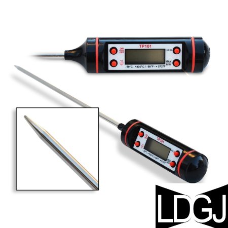 Cooking Thermometer - Instant Read - Best Digital Thermometer for All Food Grill BBQ and Candy - Rated Thermometer - 100 Lifetime Guarantee