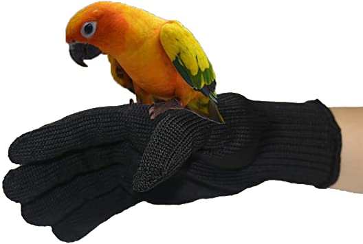 Bac-kitchen Bird Training Anti-Bite Gloves, Level 5 Protection, Parrot Chewing Working Safety Protective Gloves for Small Animal Pet Squirrels Hamster Parrotlets Cockatiels Finch Macaw
