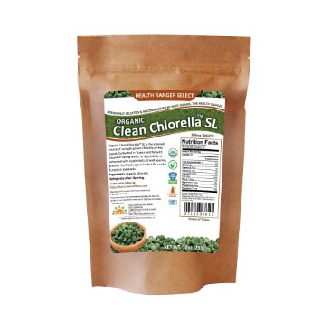 Organic Clean Chlorella Sl 200mg Tablets (10oz, 283g), 1415 Tablets