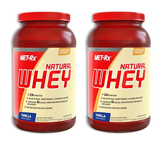 MET-Rx Natural Whey Vanilla 2 LB (2 Pack)