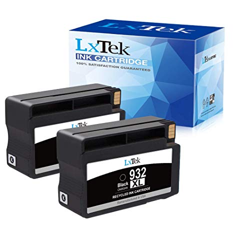 LxTek Remanufactured Ink Cartridge Replacement for HP 932XL 932 XL to use with Officejet 6600, Officejet 6700 7612 7610 6100 7110 Printer (Black, 2-Pack)