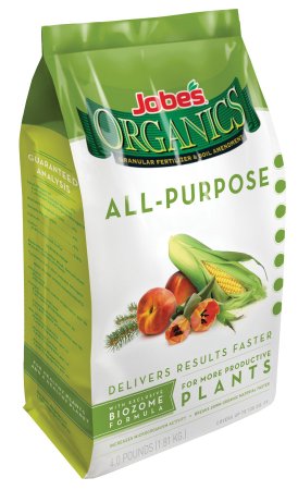 Jobe's 09526 Organic All Purpose Granular Fertilizer 4-Pound Bag