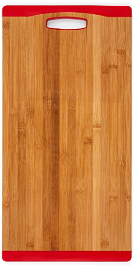 Elite Kitchenware Bamboo Cutting Board, Extra Large, Non-Slip, 22 inches by 11 inches