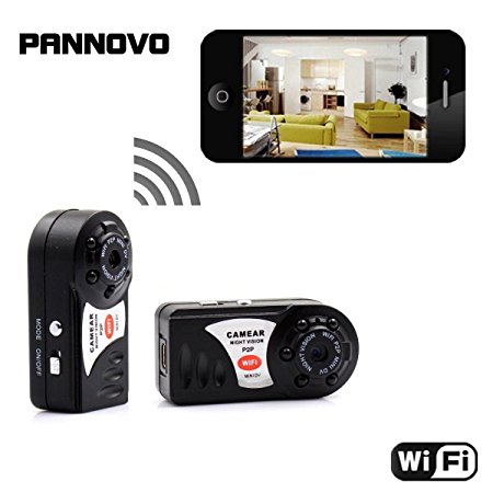 Mini spy Camera , PANNOVO wireless wifi IP P2P hidden Video Camera With Infrared Night Vision Wireless Video recorder