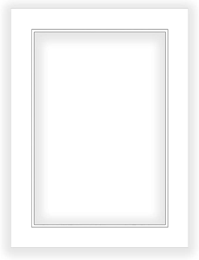 8x10 Mat for 6x8 Photo - Precut White on White Double Mat Picture Matboard for Frames Measuring 8 x 10 Inches - Bevel Cut Matte to Display Art Measuring 6 x 8 Inches - Acid Free ONE MAT