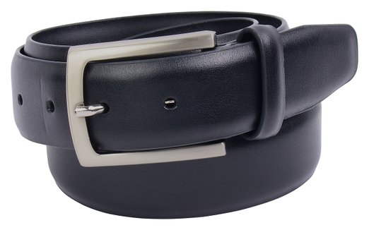 Mens Black Leather Belt By Velette - Various Styles to Choose From!