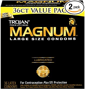 Trojan Magnum Condoms, Lubricated, Large, 36 Count