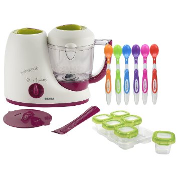 BEABA babycook classic - Gipsy with FREE OXO Baby Blocks & Munchkin Soft Tip Infant Spoons