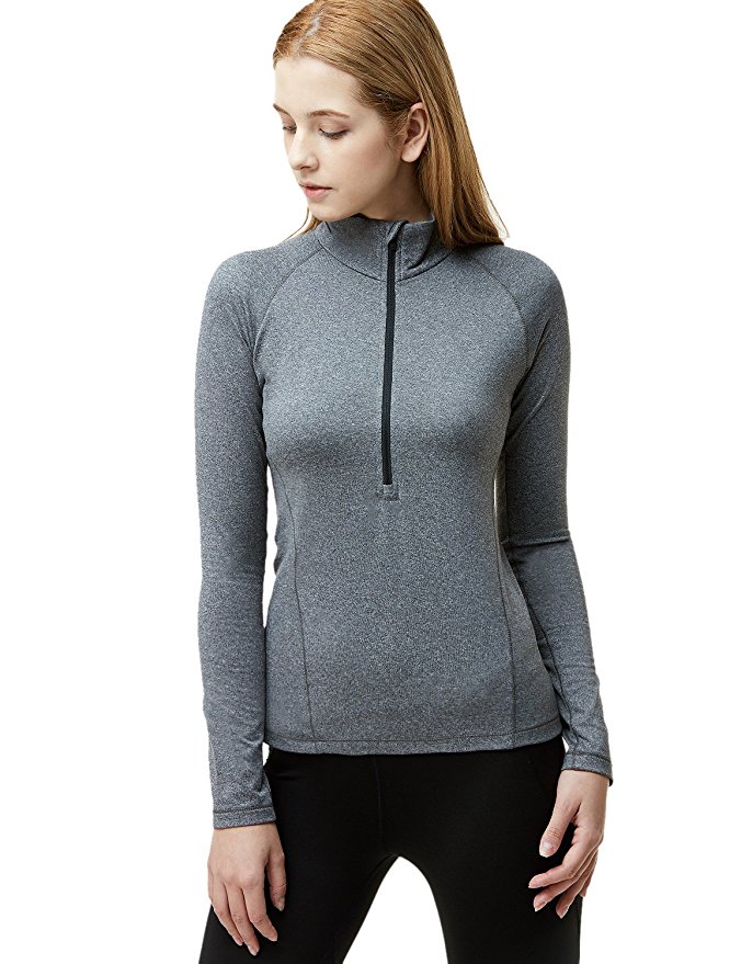 Tesla Women's Winterwear Sporty Slim Fit 1/2 Zip Fleece Lining Pullover XKZ02