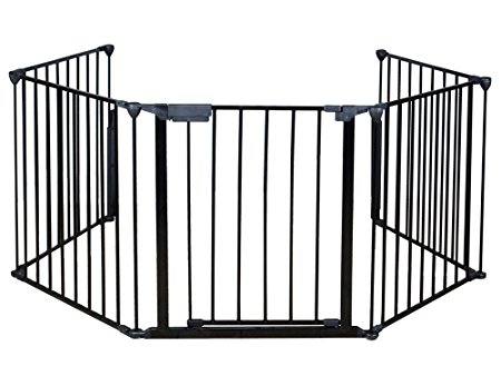 Costzon New Fireplace Fence Baby Safety Fence Hearth Gate BBQ Metal Fire Gate Pet Dog Cat