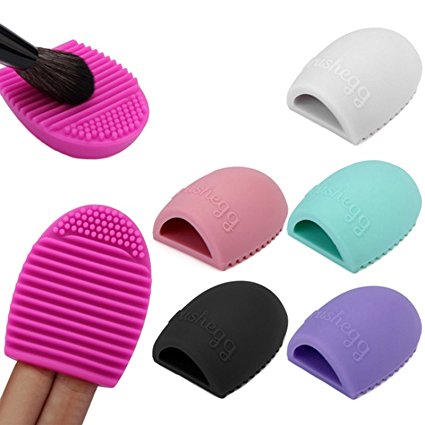 1Pcs Make Up Brushes Cleaning Makeup Washing Brush Silica Glove Clean Scrubber Board Cosmetic Foundation Brush Cleaner Tools 7 Colors