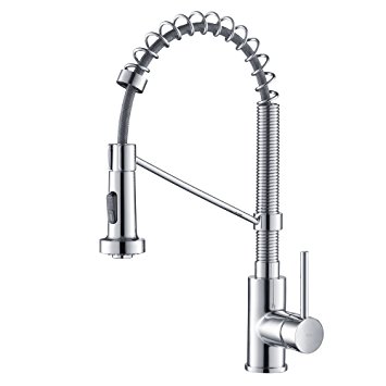 Kraus KPF-1610CH Bolden Single Handle 18-Inch Commercial Kitchen Faucet with Dual Function Pull-Down Sprayhead Finish, Chrome