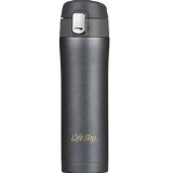 LifeSky Insulated Travel Coffee Mug Stainless Steel 16 oz BPA-Free  Lid Lock Prevents Leaks and Spills Dark Gray