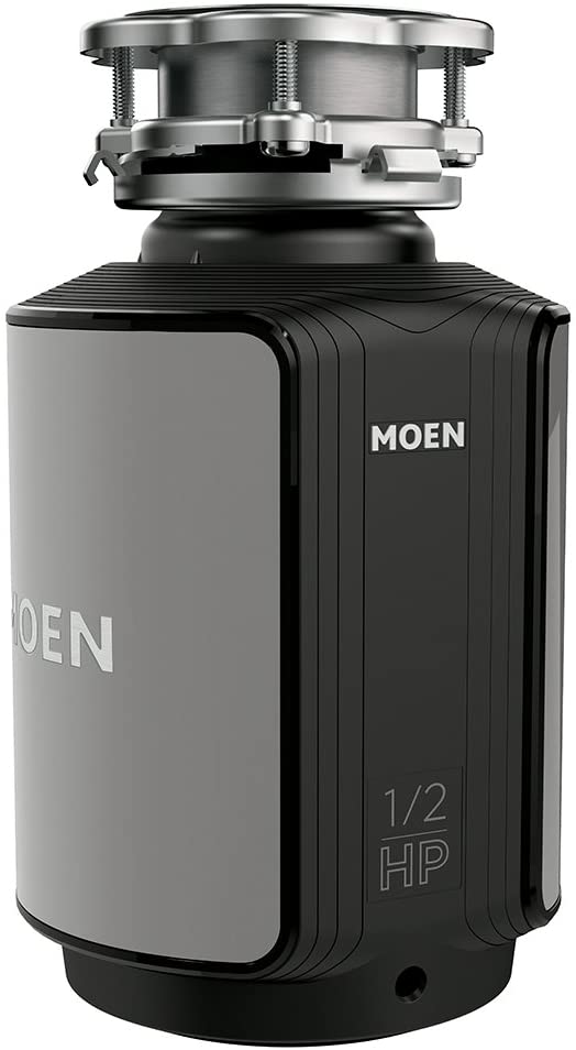 Moen GX50C GX Series 1/2 Horsepower Continuous Feed Compact Garbage Disposal, Power Cord Included