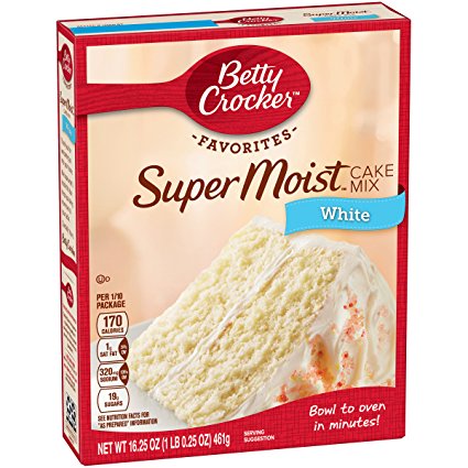 Betty Crocker Super Moist Cake Mix White 16.25 oz Box