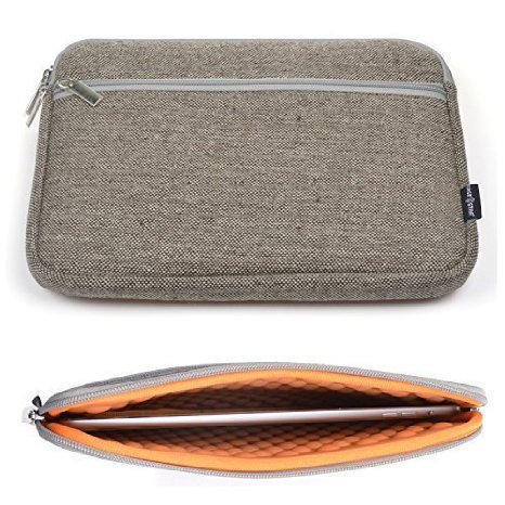 Case Star  10 Inch Bohemian Style Canvas Fabric Tablet Pad E-reader Carrying Case Protective Sleeve Zipper Bag with Anti-Shock EVA Foam Shock-Resistant Padding Inside For Samsung Galaxy Tab S Tablet and Samsung Galaxy Tab 4 101 Inch Tablet  LG E10 LGV700 Horizontal Type - Brown Woven