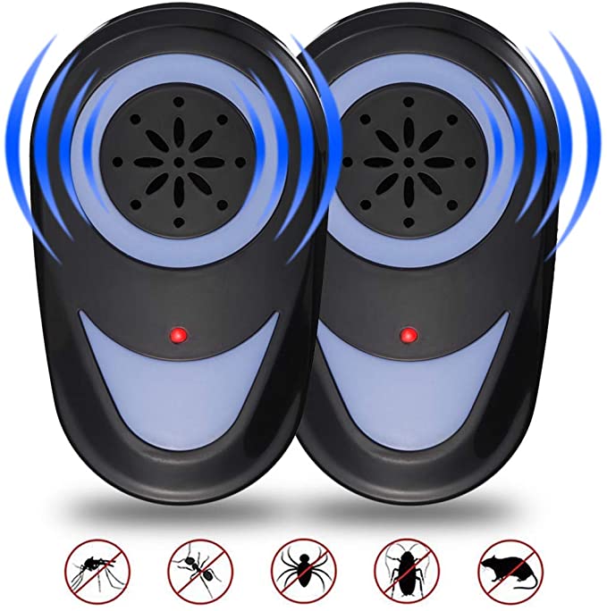Ultrasonic Pest Repeller, 2 Pack Upgrad Mice & Rat Rodent Repellent Plug in, Electronic Portable Pet Safe Device-Repels for Spiders, Rats, Roaches, Mosquito, Bugs & More