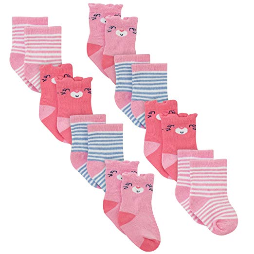 Gerber Baby Girls' 8-Pair Sock