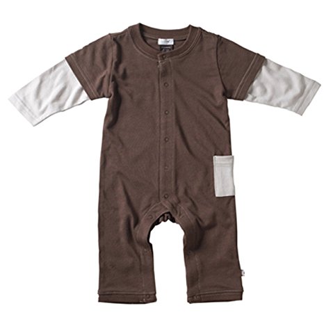 Babysoy Layered One Piece , Chocolate 3-6 Months