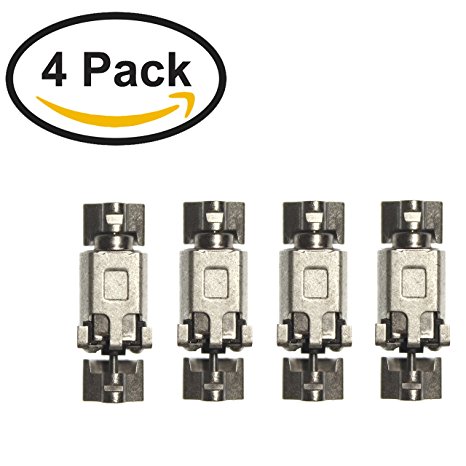 farhop 1.5-3V Micro Vibration Motor with Double Vibrating Heads / Double Eccentric Heads with Clamshell Packaging (4-Pack)