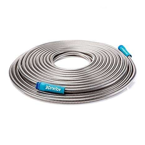 Sun Joe Aqua Joe AJSGH75 75’ x ½” Stainless Steel Heavy-Duty Spiral Constructed Garden Hose