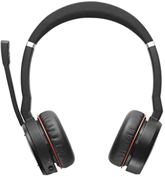 Jabra Evolve 75 Wireless Bluetooth stereo on ear headset- optimised for Microsoft Lync.  PC, Smartphone and tablet