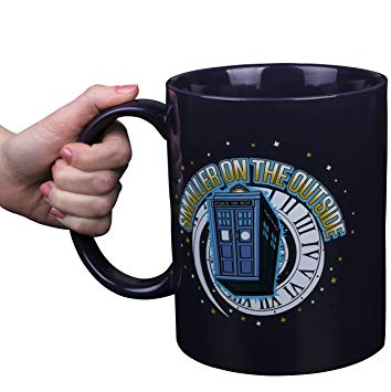 Doctor Who GIANT Ceramic Coffee Mug, Large 64 oz - Collectible TARDIS Smaller On The Outside Design - Big and HUGE!