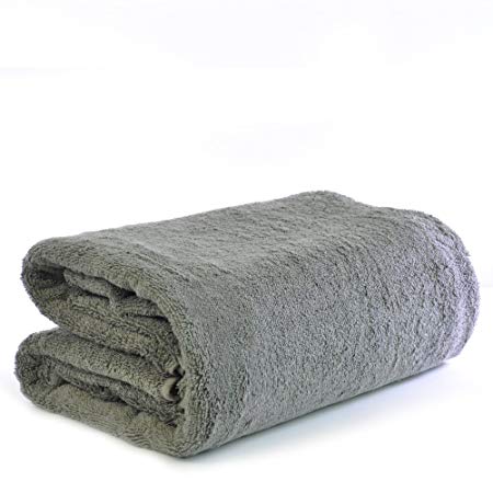 Luxury Hotel Towel 100% Genuine Turkish Cotton Towel (Oversized Bath Sheet 40"x80", Gray)