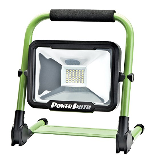 PWLR1120F 20W 1800 Lumen Cordless Foldable Portable Metal Stand, Lithium Ion Battery LED Work Light for Camping, RV, Marine, Boating, with USB Port for Mobile Device Charging