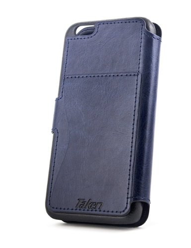 Taken Iphone 6 Leather Case Pu - Iphone 6s Wallet Case - Card Slot - Ultra Slim Sapphire Blue