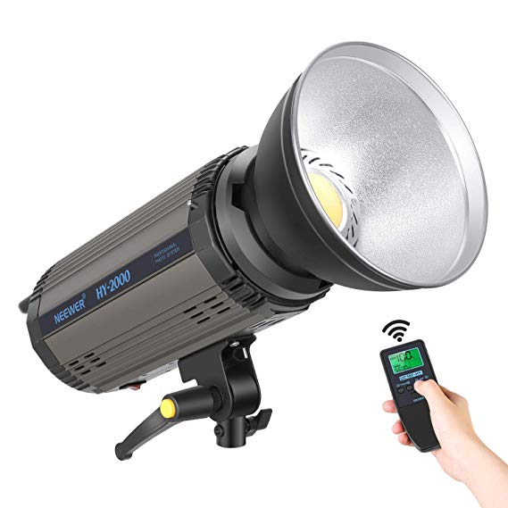 Neewer 200Ws Dimmable LED Video Light, 5600K Daylight Balanced Video Light, 21000LM Continuous Lamp with Bowens Mount for YouTube Vine Portrait Photography Video Lighting Studio Interview RA 95