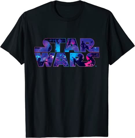 Star Wars Logo Retro 90s Twinkling Stars T-Shirt T-Shirt