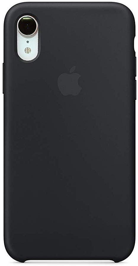 iPhone XR Silicone Case, 6.1 inch Soft Liquid Silicone Case with Soft Microfiber Cloth Lining Cushion (Black)