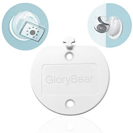 GloryBear Baby Monitor Camera Corner Shelf - for Crib, Wall Mount by Sticker, fits Infant Optics, Babysense, Motorola, Summer Infant, Hello Baby and Other Universal Monitors (Flat)