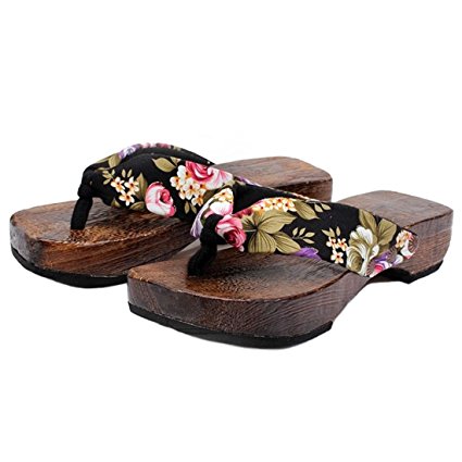 Ainiel Woman’s Japanese Traditional Clogs Geta Sandals